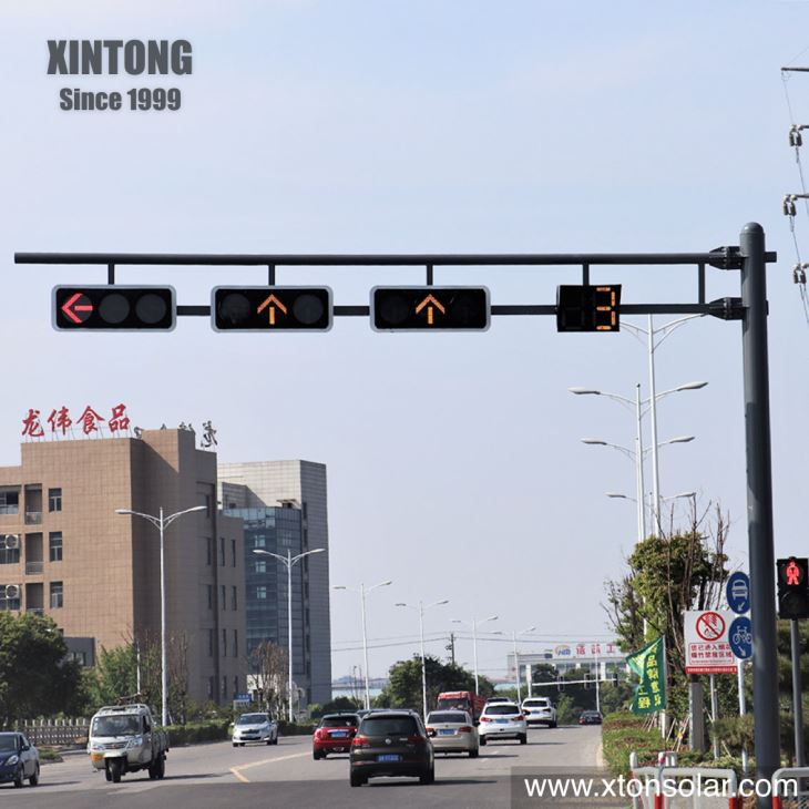 Poteau en acier de feu de signalisation octogonal de 5m