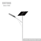 Réverbère solaire séparé en deux panneaux de lampe